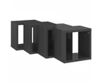 vidaXL Wall Cube Shelves 4 pcs High Gloss Grey 22x15x22 cm