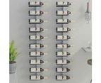 vidaXL Wall-mounted Wine Rack for 10 Bottles 2 pcs White Metal