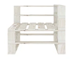 Garden Pallet Corner Sofa Wood White