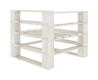 Garden Pallet Corner Sofa Wood White