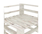 Garden Pallet Corner Sofa Wood White