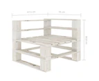 Garden Pallet Corner Sofa Wood White