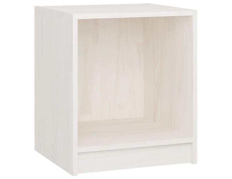 vidaXL Bedside Cabinet White 35.5x33.5x41.5 cm Solid Pinewood