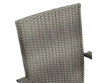 vidaXL Stackable Outdoor Chairs 6 pcs Grey Poly Rattan