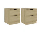 vidaXL Bedside Cabinets 2 pcs Sonoma Oak 40x40x50 cm Engineered Wood