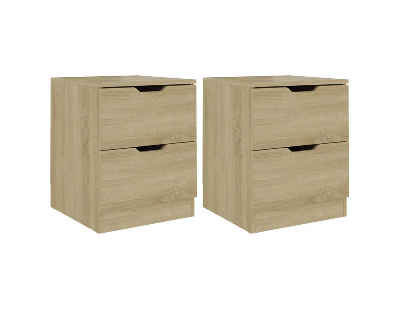 vidaXL Bedside Cabinets 2 pcs Sonoma Oak 40x40x50 cm Engineered Wood