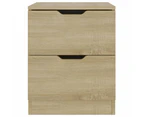 vidaXL Bedside Cabinets 2 pcs Sonoma Oak 40x40x50 cm Engineered Wood