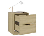 vidaXL Bedside Cabinets 2 pcs Sonoma Oak 40x40x50 cm Engineered Wood