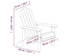 vidaXL Garden Adirondack Chair with Table HDPE White