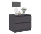 vidaXL Bed Cabinet Grey 50x39x43.5 cm Engineered Wood
