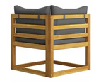 6 Piece Garden Lounge Set with Cushions Solid Acacia Wood