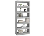 vidaXL Book Cabinet/Room Divider Concrete Grey 80x30x198 cm Engineered Wood