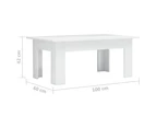 vidaXL Coffee Table High Gloss White 100x60x42 cm Engineered Wood