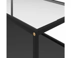 vidaXL Coffee Table Transparent and Black 100x50x35 cm Tempered Glass