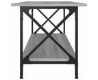 vidaXL Coffee Table Grey Sonoma 100x45x45 cm Engineered Wood and Iron