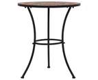 vidaXL 3 Piece Mosaic Bistro Set Ceramic Tile Orange/Grey