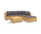 vidaXL 6 Piece Garden Lounge Set with Cushions Solid Wood Teak