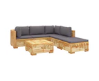 vidaXL 6 Piece Garden Lounge Set with Cushions Solid Wood Teak