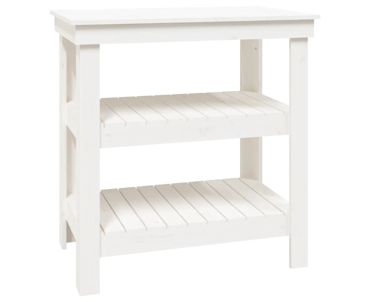 vidaXL Work Bench White 78.5x50x80 cm Solid Wood Pine