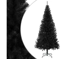 vidaXL Artificial Christmas Tree with Stand Black 180 cm PVC