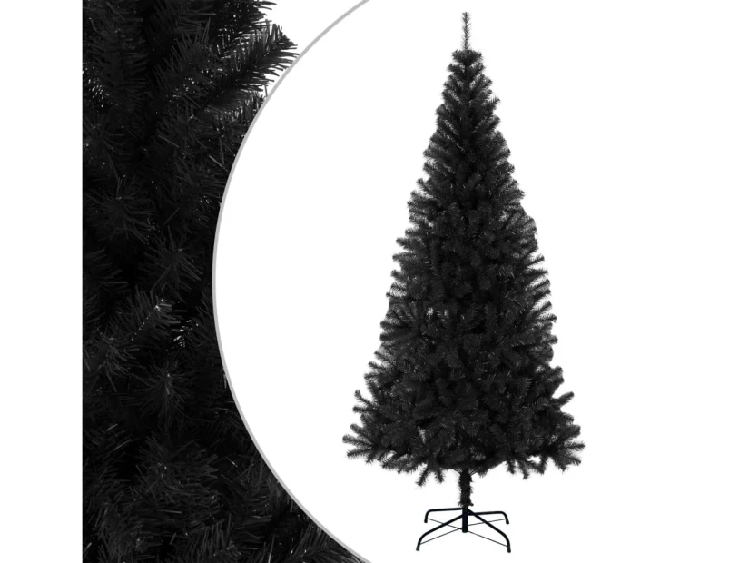 vidaXL Artificial Christmas Tree with Stand Black 180 cm PVC