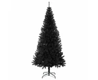 vidaXL Artificial Christmas Tree with Stand Black 180 cm PVC