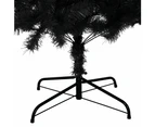 vidaXL Artificial Christmas Tree with Stand Black 180 cm PVC