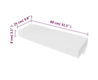 White MDF Floating Wall Display Shelf 1 Drawer Book/DVD Storage