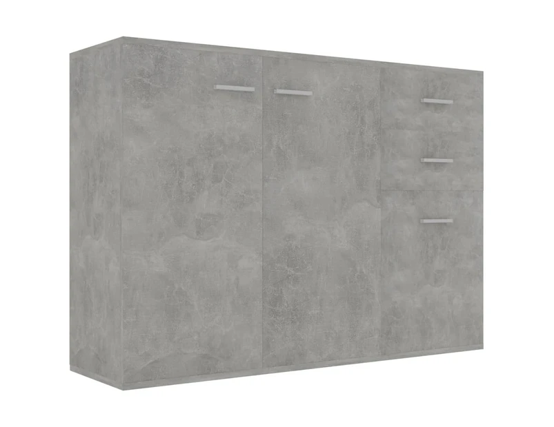 vidaXL Sideboard Concrete Grey 105x30x75 cm Engineered Wood