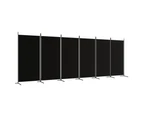 vidaXL 6-Panel Room Divider Black 520x180 cm Fabric