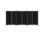 vidaXL 6-Panel Room Divider Black 520x180 cm Fabric