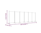 vidaXL 6-Panel Room Divider Black 520x180 cm Fabric