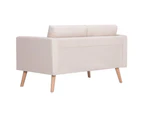 2-Seater Sofa Fabric Cream