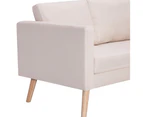 2-Seater Sofa Fabric Cream