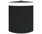 vidaXL Bamboo Corner Laundry Basket Black 60 L