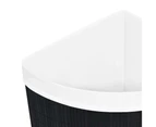 vidaXL Bamboo Corner Laundry Basket Black 60 L