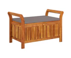 vidaXL Garden Storage Bench with Cushion 91 cm Solid Wood Acacia