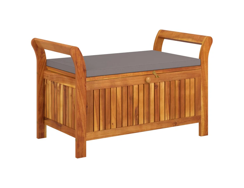 vidaXL Garden Storage Bench with Cushion 91 cm Solid Wood Acacia