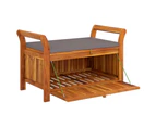 vidaXL Garden Storage Bench with Cushion 91 cm Solid Wood Acacia