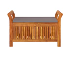 vidaXL Garden Storage Bench with Cushion 91 cm Solid Wood Acacia