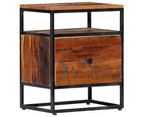 Bedside Cabinet 40X30X50 Cm Solid Reclaimed Wood And Steel