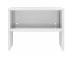 vidaXL Bedside Cabinet High Gloss White 40x30x30 cm Engineered Wood