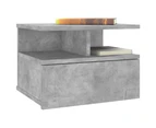 vidaXL Floating Nightstands 2 pcs Concrete Grey 40x31x27 cm Engineered Wood