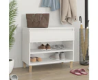Shoe Cabinet High Gloss White 70x36x60 cm Engineered Wood