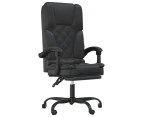 vidaXL Massage Reclining Office Chair Black Faux Leather