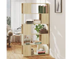 vidaXL Book Cabinet Room Divider Sonoma Oak 80x24x155 cm Engineered Wood