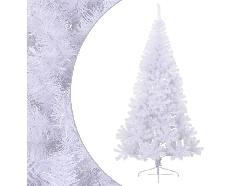 Artificial Half Christmas Tree with Stand White 240 cm PVC