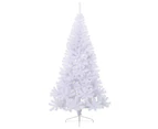 Artificial Half Christmas Tree with Stand White 240 cm PVC