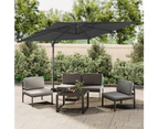 vidaXL Double Top Cantilever Umbrella Anthracite 400x300 cm