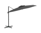 vidaXL Double Top Cantilever Umbrella Anthracite 400x300 cm